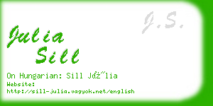 julia sill business card